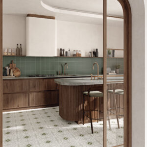 Belle Époque Verdi tegels in interieur