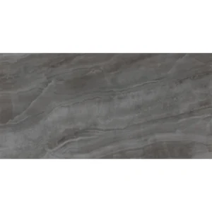 Onyx Preto Poli 60×120 – Eliane productfoto Onyx Preto Poli 60x120 van Eliane - donkere gepolijste onyxlook tegel met grijze aders