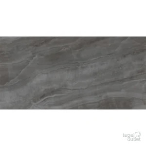 Onyx Preto Poli 60×120 – Eliane productfoto Onyx Preto Poli 60x120 van Eliane - donkere gepolijste onyxlook tegel met grijze aders