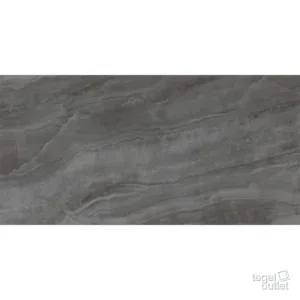 Onyx Preto Poli 60×120 – Eliane productfoto Onyx Preto Poli 60x120 van Eliane - donkere gepolijste onyxlook tegel met grijze aders
