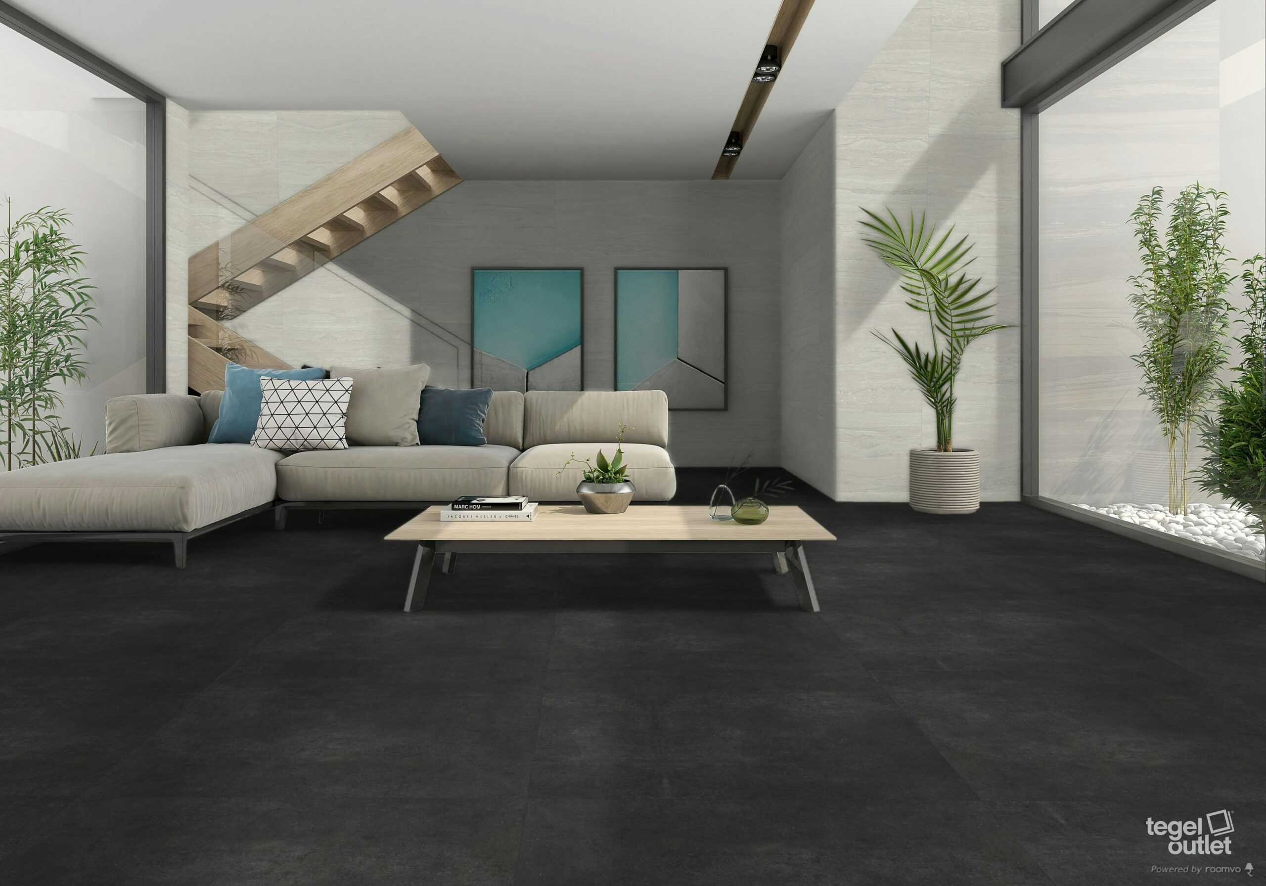 Gravel Black 120x120