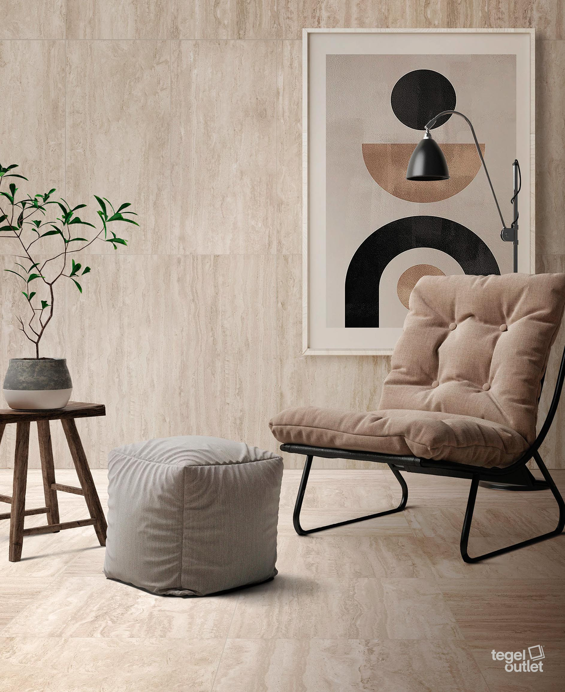 Travertine Cream 60x60