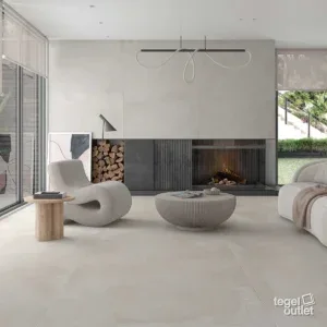 Antibes Ivory 30x60 in een interieur
