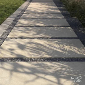 Saime Avalon Beige 60×120 terrastegels 2 cm als tuinpad
