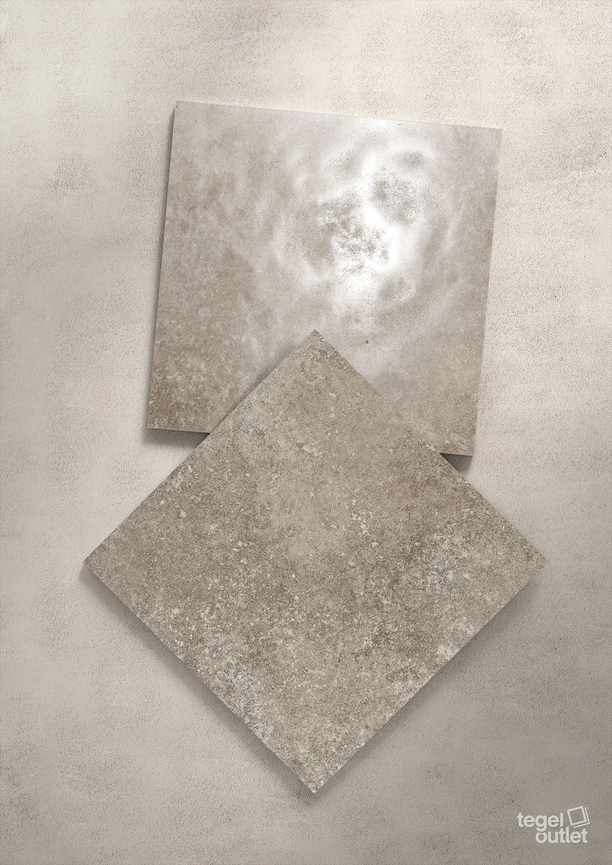 Saime Avalon Gris: de afwerkingen Naturale en Silk naast elkaar