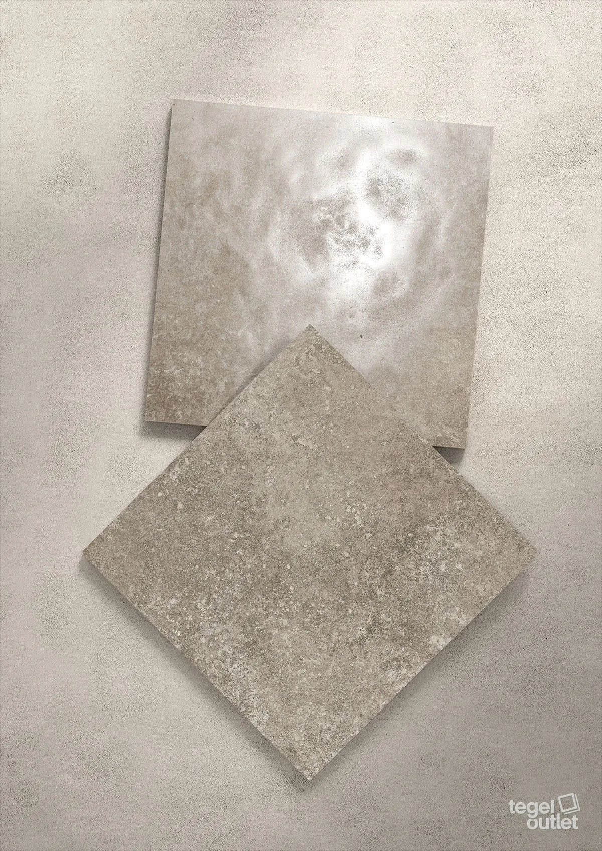 Saime Avalon Gris: de afwerkingen Naturale en Silk naast elkaar