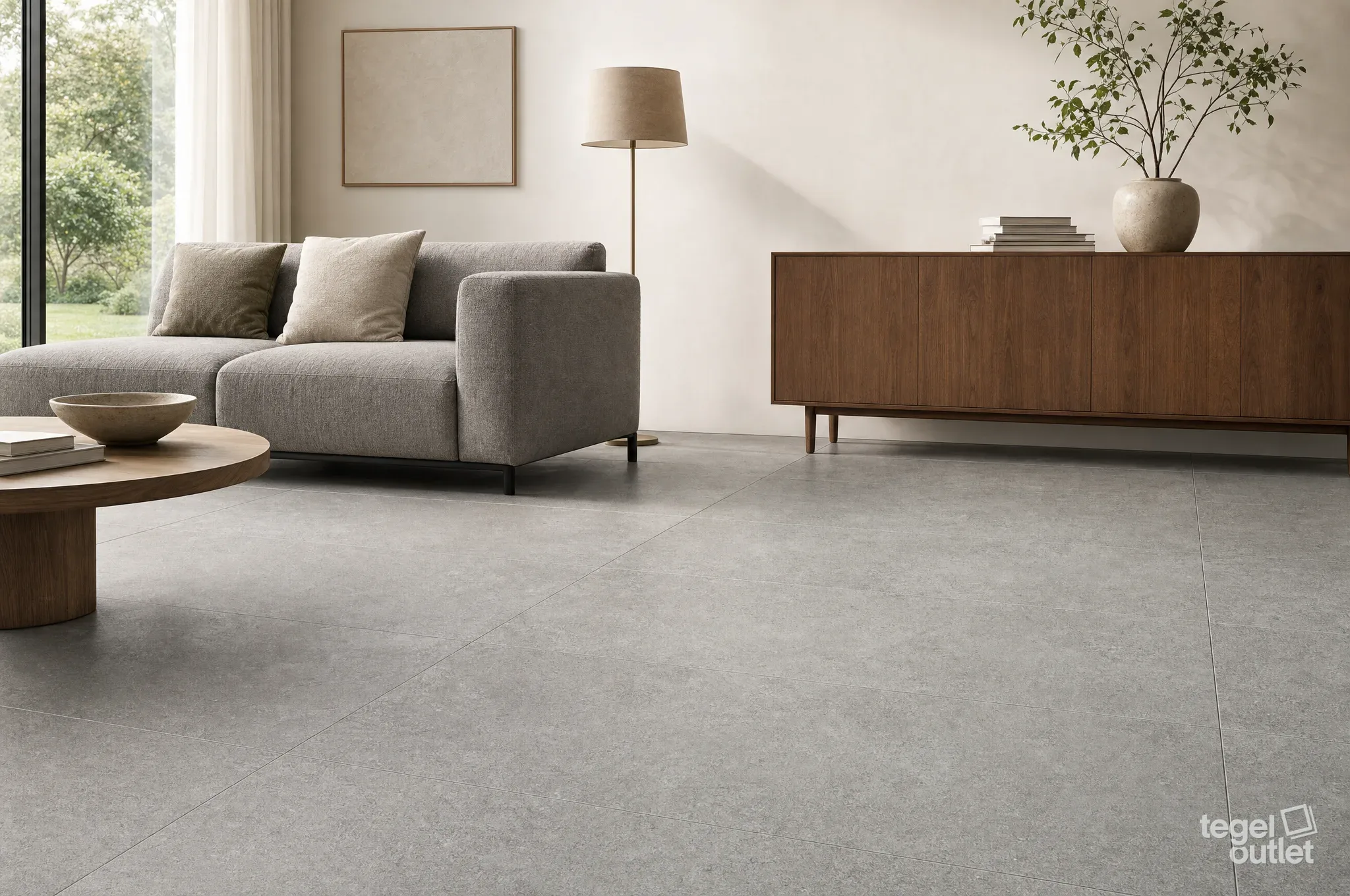 Bark Ivory 60x120 in een interieur
