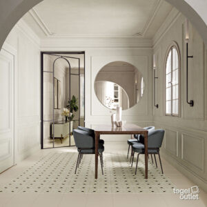 Belle Époque Satie tegels in interieur