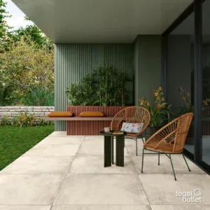 Beton White 40x40 in een interieur