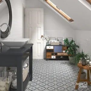 Bissel Blanco 10x20 in een interieur