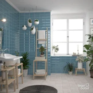 Bissel Blu Grey 10x20 in een interieur