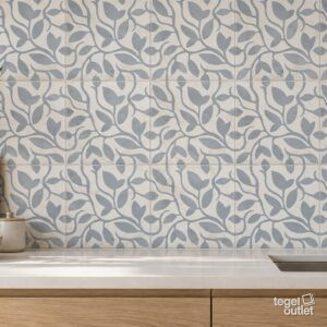 Sfeerimpressie met Blue Water Decor Five 20×20 · keuken