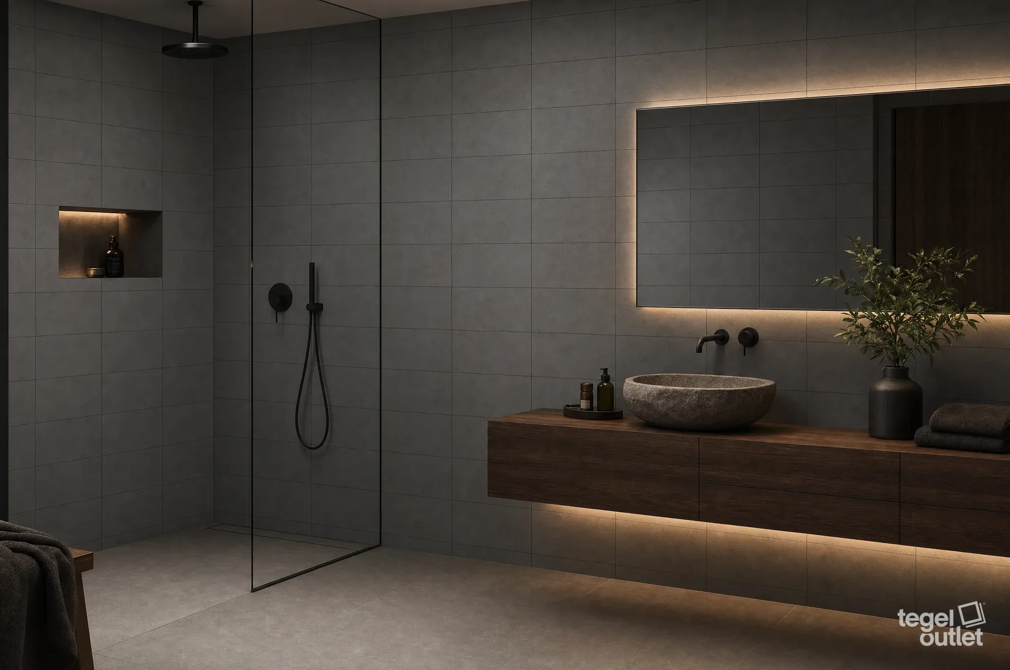 Boston Antracita 25x40 in een interieur