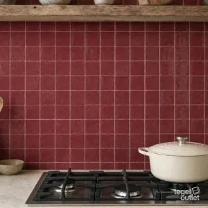 Castellane Rouge 13x13 in een interieur