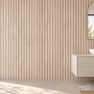 Sfeerimpressie met Dakaris Haya Reliëf 60×120 · badkamer