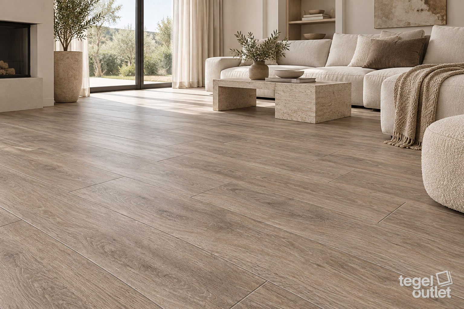 Sfeerimpressie met Deck Ceniza 20×120 · living