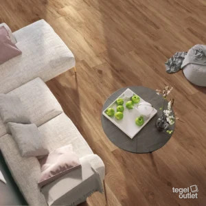 Navarti Deck Cerezo 20×120 houtlook vloer in een woonkamer