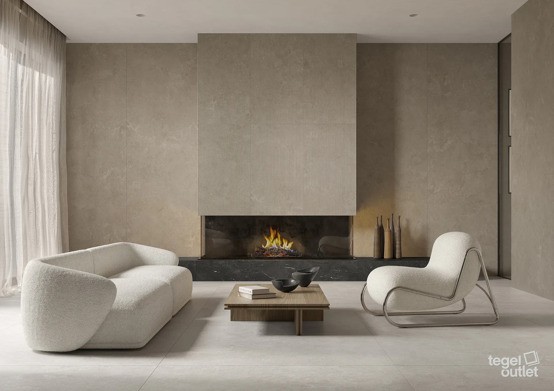Dorset Tortora 60x60 in een interieur