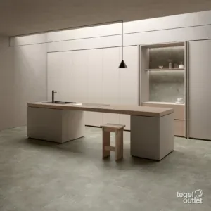 Evoque Greige 60x60 in een interieur