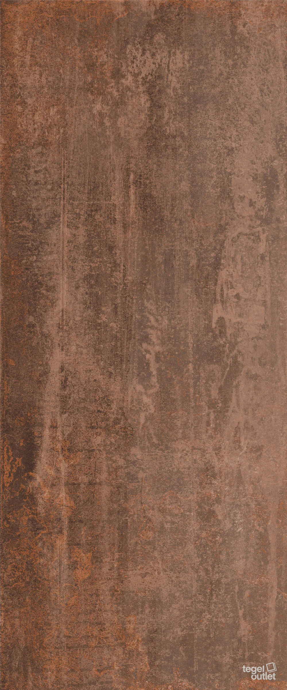 Energieker Flatiron Rust metaallook tegel, vooraanzicht