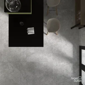 Grainstone Pearl 60x60 in een interieur