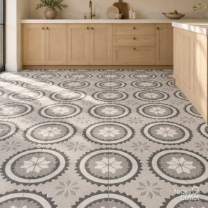 Sfeerimpressie met Grey Neutral Decor 20×20 · keuken