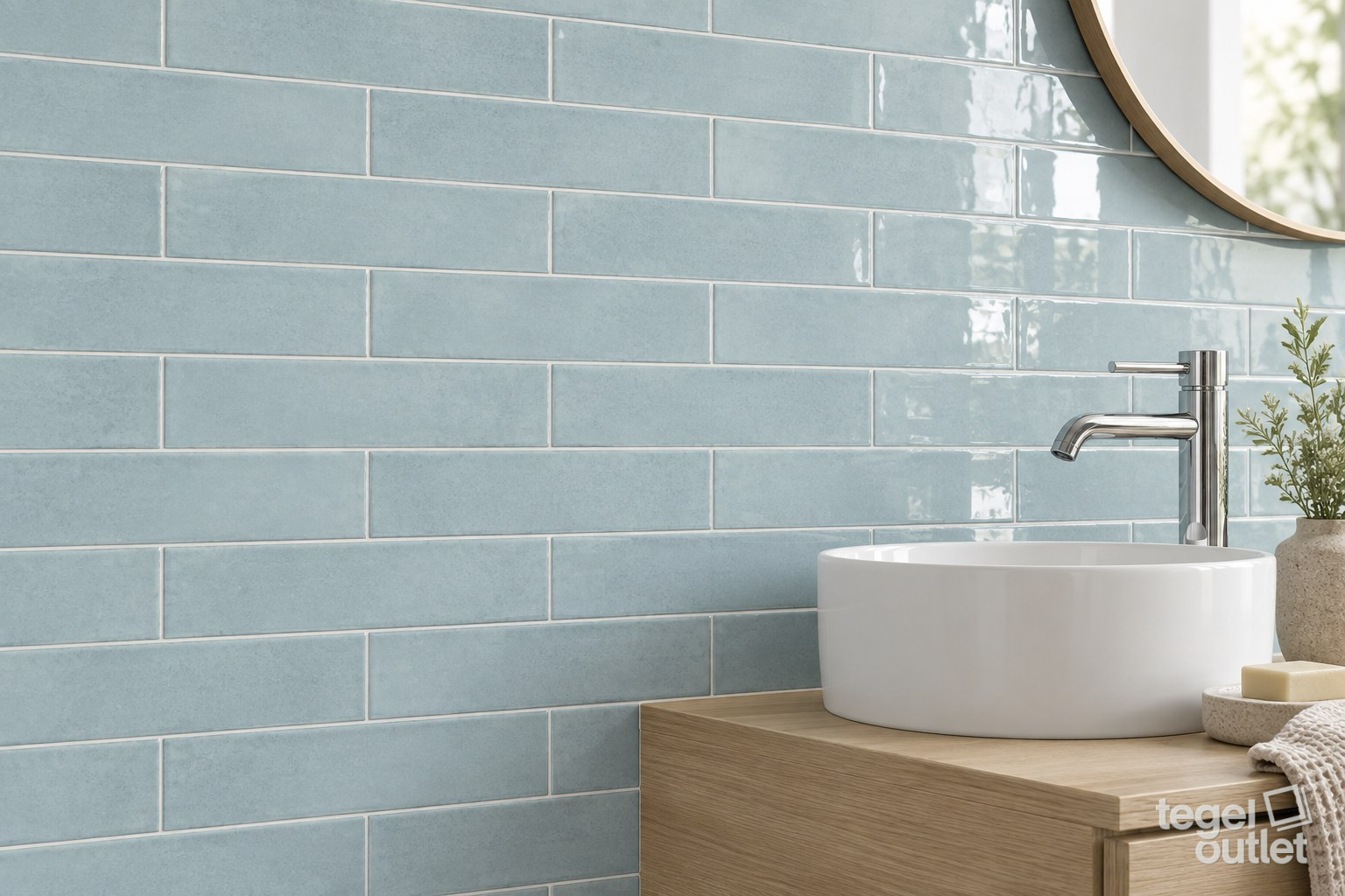 Sfeerimpressie met Harlequin Blue 7×28 · badkamer