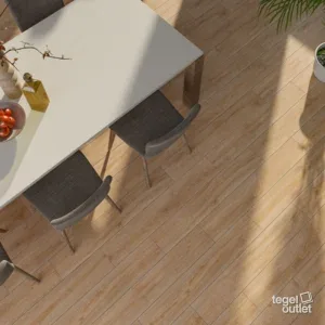 Ikon Straw 20x120 in een interieur