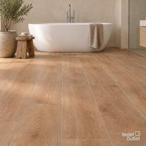 Sfeerimpressie met Kootenai Straw Antislip 20×120 · badkamer