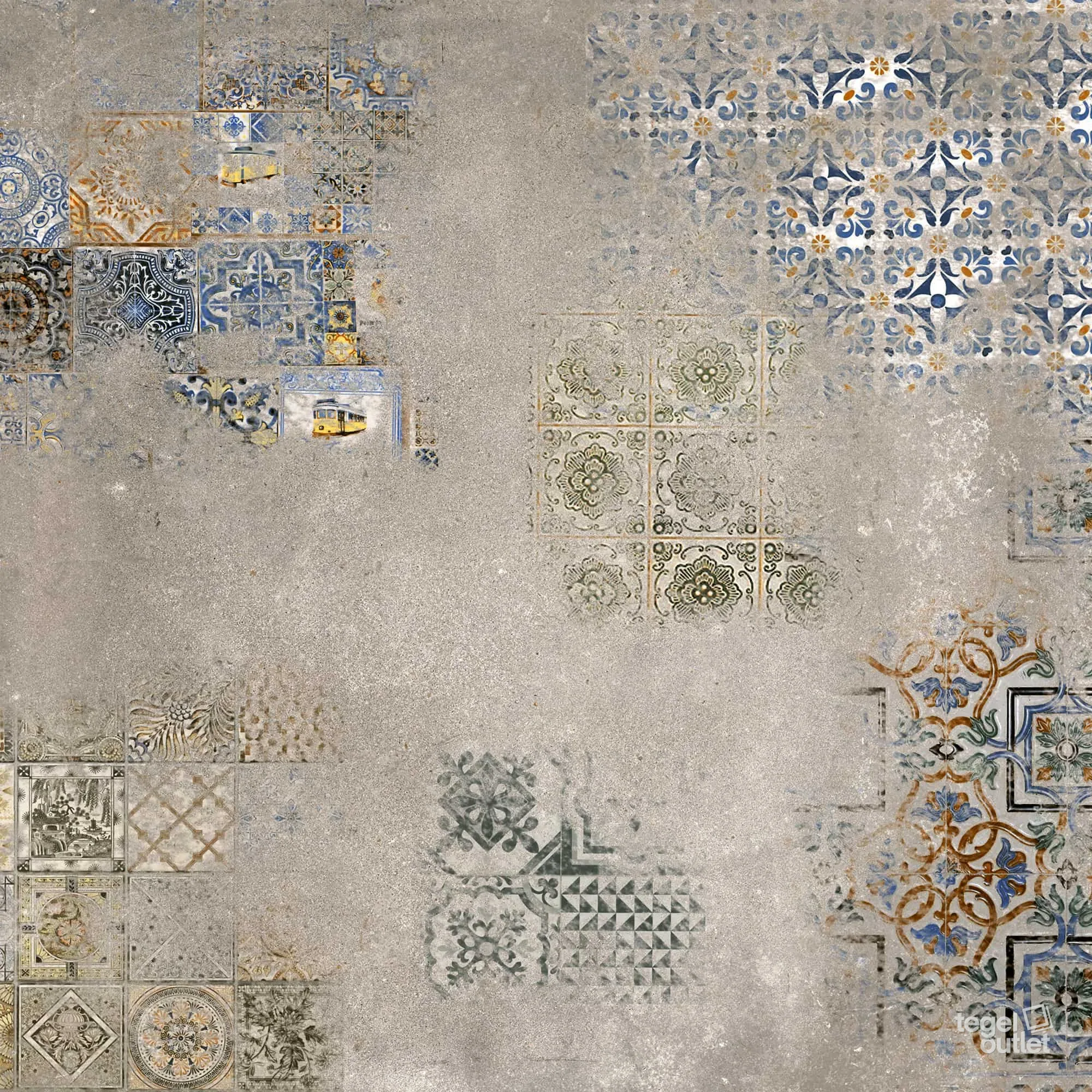 Living Hidráulico Fog 60x60: een tweede patroon van dezelfde decor
