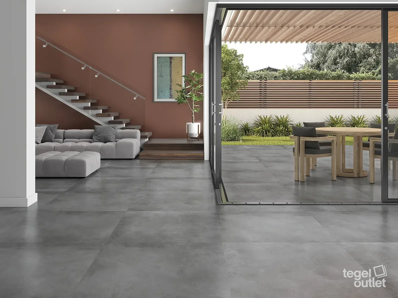 Madox Antracita 45x45 in een interieur