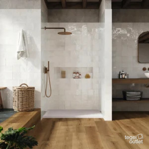 Ape Magnetism Hexa Blue 13,9×16 tegels in een badkamer