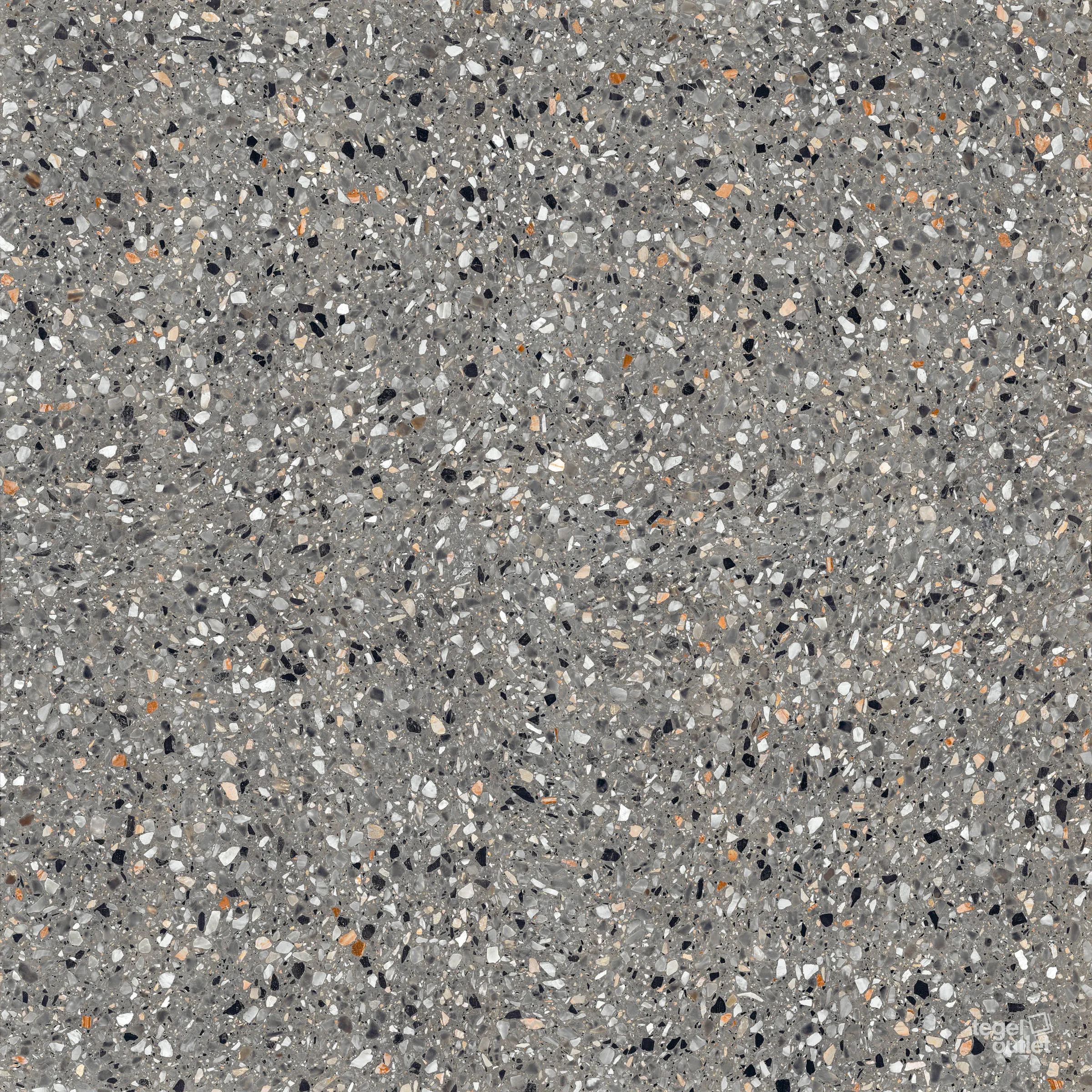 Carreau effet terrazzo Energieker Medley Anthracite, vue de face