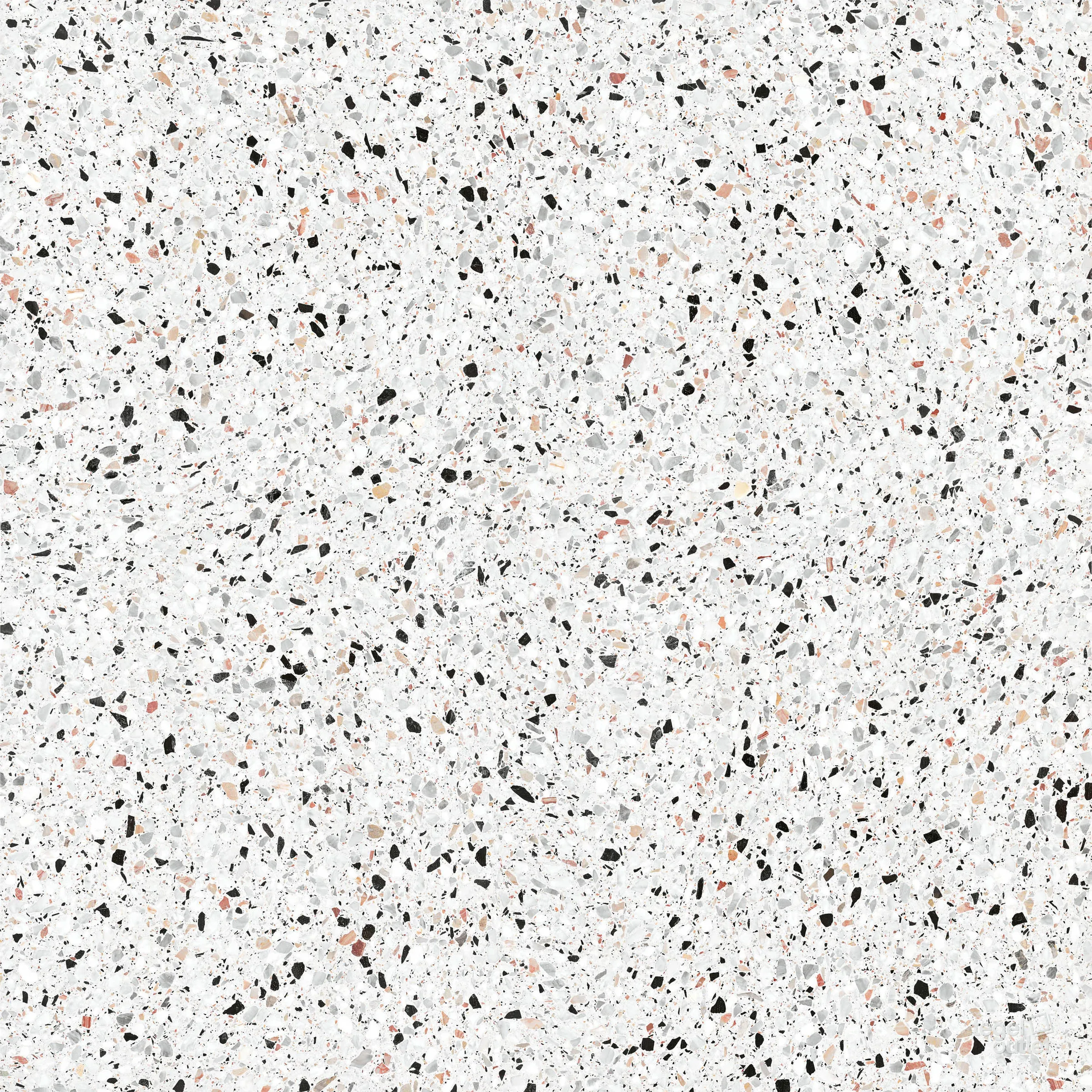 Carreau effet terrazzo Energieker Medley White, vue de face