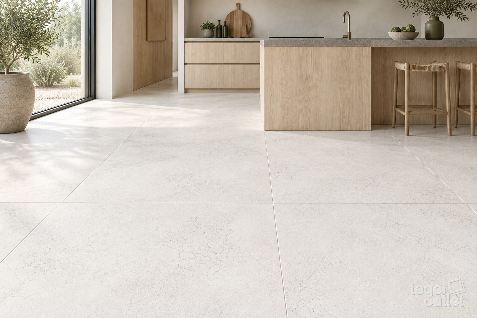 Sfeerimpressie met Murray White 120×120 · keuken