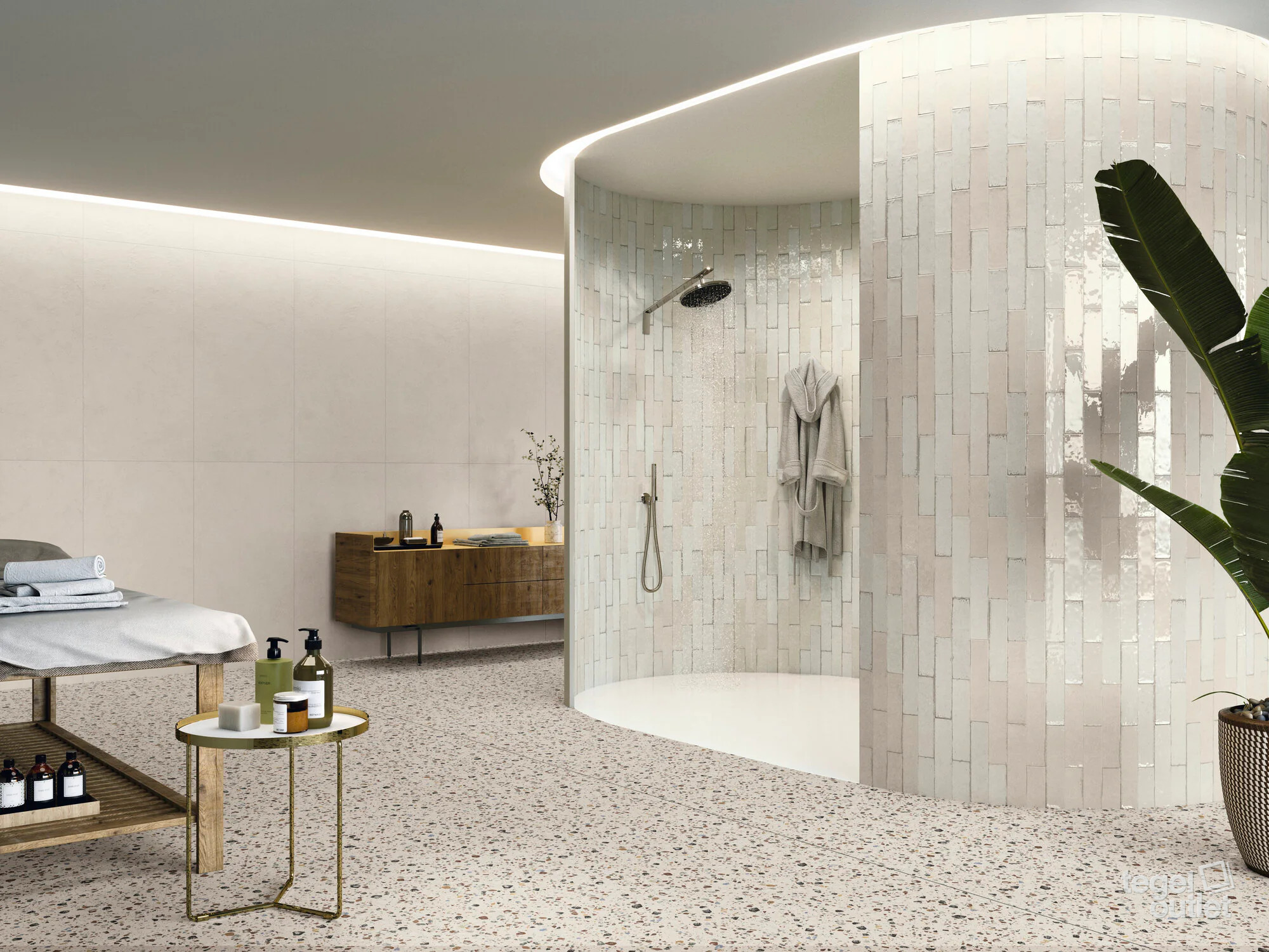 Ape Murus Nix 7×28 wandtegels in een badkamer