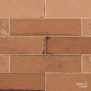 Murus Terra 7×28 – photo du carreau Murus Terra 7×28 – Ape, posé à plat à joints décalés
