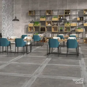 Newton Silver 60x60 in een interieur