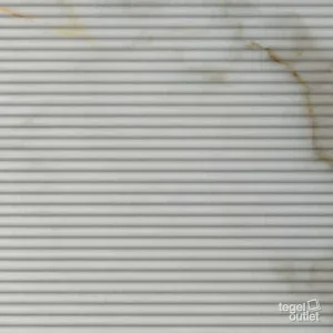 Saime Royal Cannettato White 60×120, gecanneleerd marmerlook wanddecor
