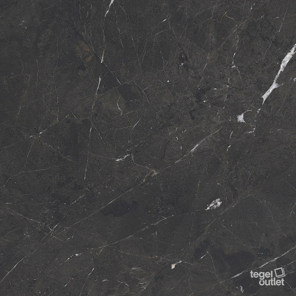 Saime Royal Dark marmerlook tegel, vlak vooraanzicht