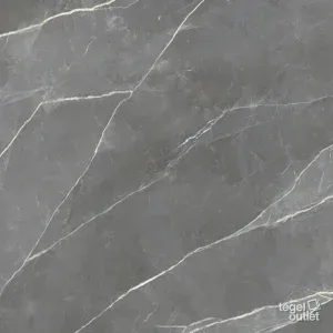 Carreau effet marbre Saime Royal Grey, vue de face à plat
