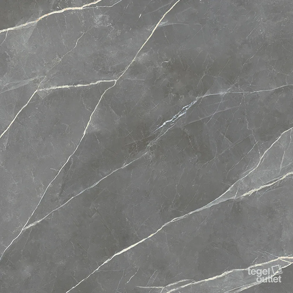 Carreau effet marbre Saime Royal Grey, vue de face à plat