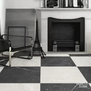 Saime Royal Ivory, carreaux muraux effet marbre, mise en situation