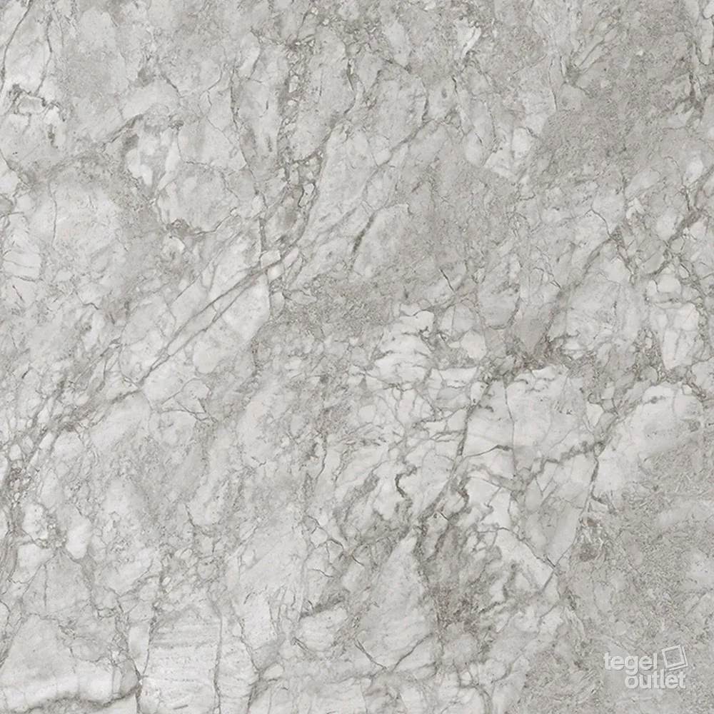 Carreau effet marbre Saime Royal Silver, vue de face à plat