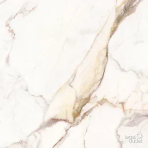 Carreau effet marbre Saime Royal White, vue de face à plat