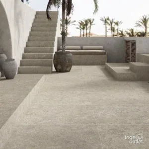 Softstone Sand 60x60 in een interieur
