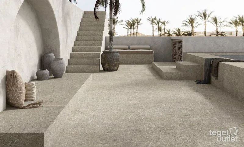 Softstone Sand 60x60 in een interieur