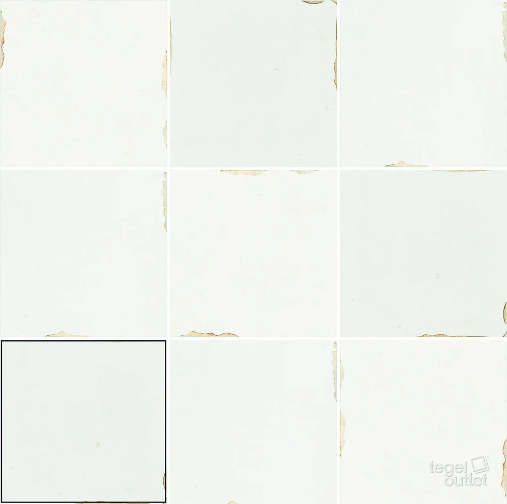 Souk Aqua 13×13 – Ape, gelegd vlak met kleurvariatie