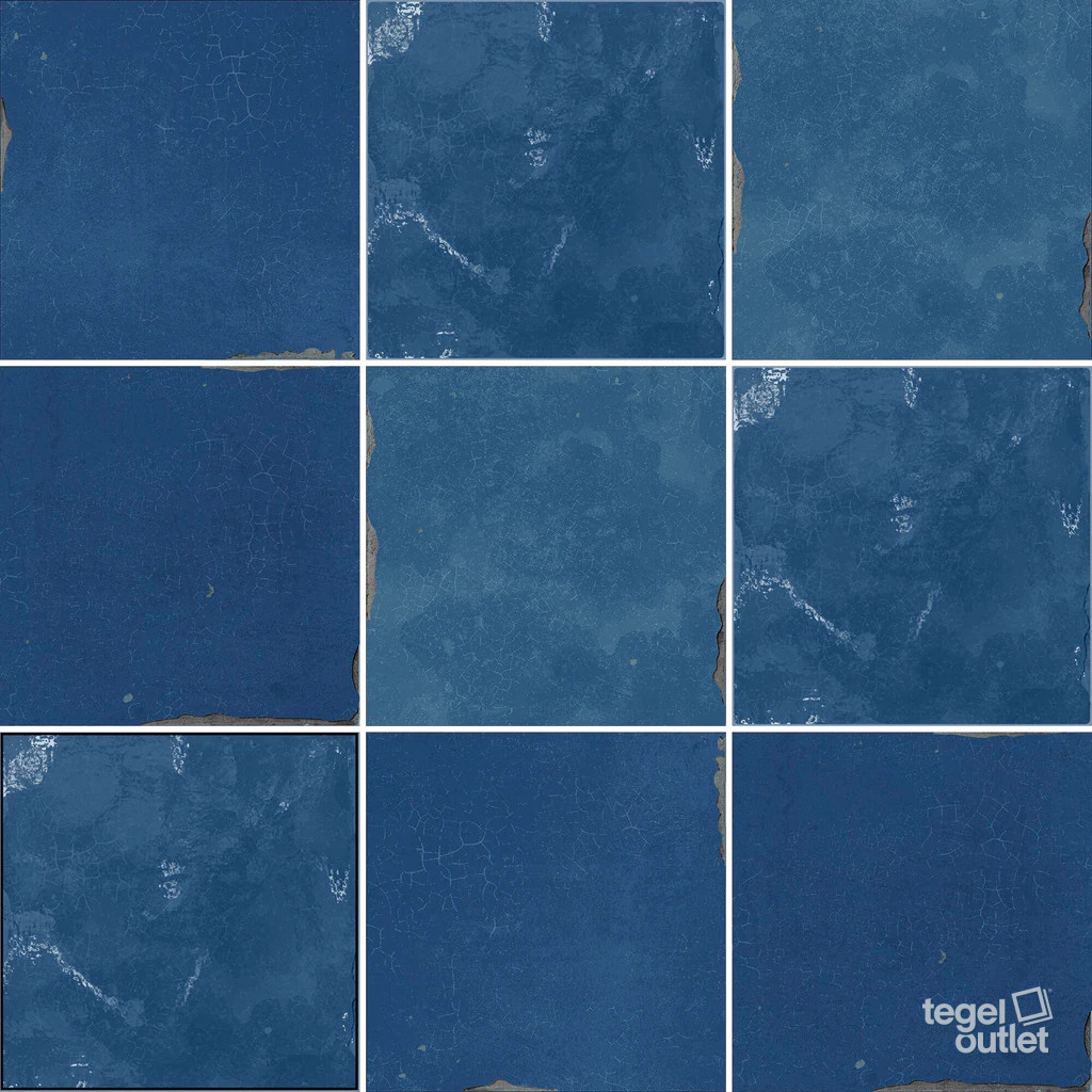 Souk Blue 13×13 – Ape, gelegd vlak met kleurvariatie