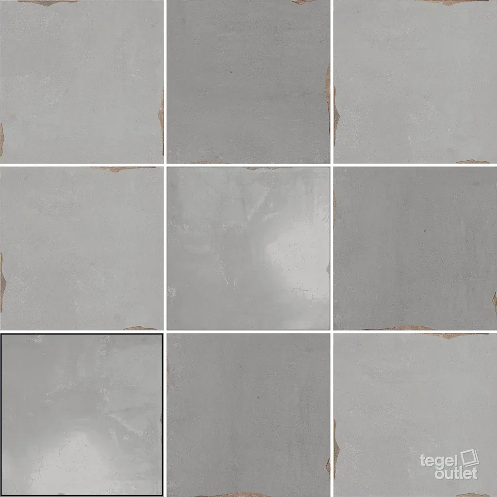 Souk Grey 13×13 – Ape, gelegd vlak met kleurvariatie